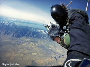 Tandem skydiving at Lake Tahoe
